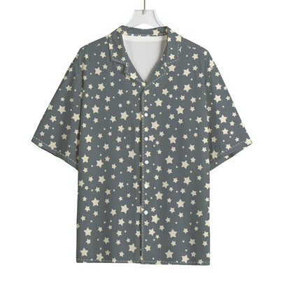 Cute Star Pattern Print Rayon Hawaiian Shirt