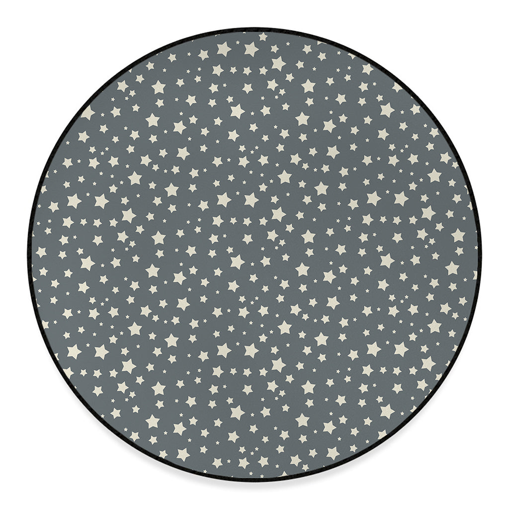 Cute Star Pattern Print Round Floor Mat