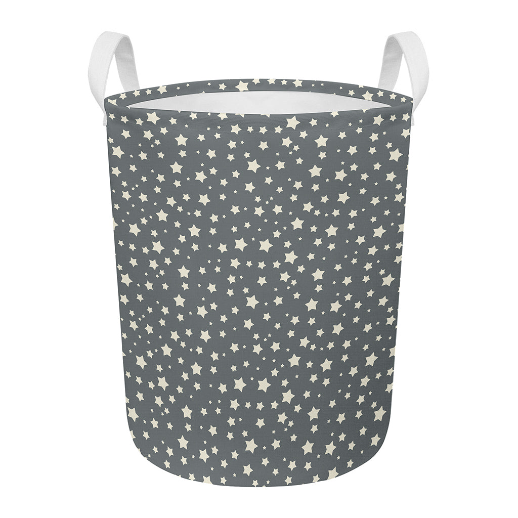 Cute Star Pattern Print Round Laundry Basket