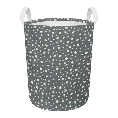 Cute Star Pattern Print Round Laundry Basket