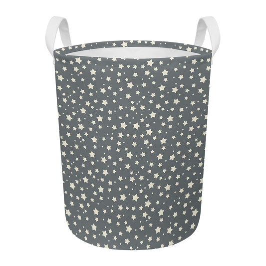 Cute Star Pattern Print Round Laundry Basket
