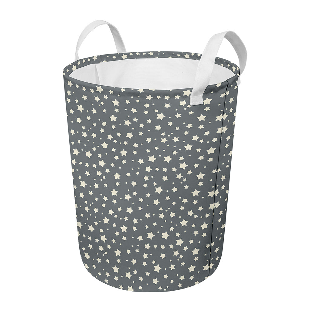 Cute Star Pattern Print Round Laundry Basket