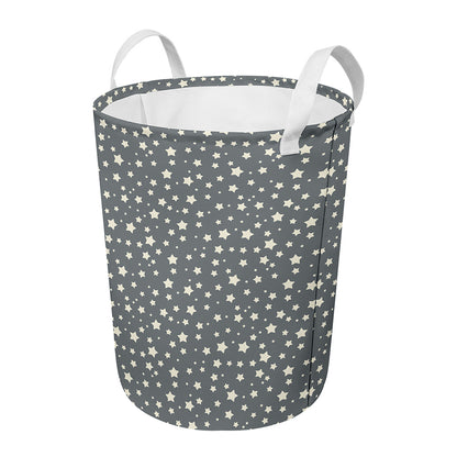 Cute Star Pattern Print Round Laundry Basket