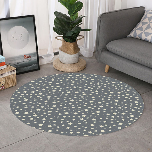 Cute Star Pattern Print Round Rug