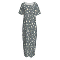 Cute Star Pattern Print Short Sleeve Long Nightdress