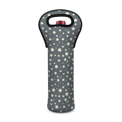 Cute Star Pattern Print Single Neoprene Wine Tote