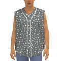 Cute Star Pattern Print Sleeveless Baseball Jersey