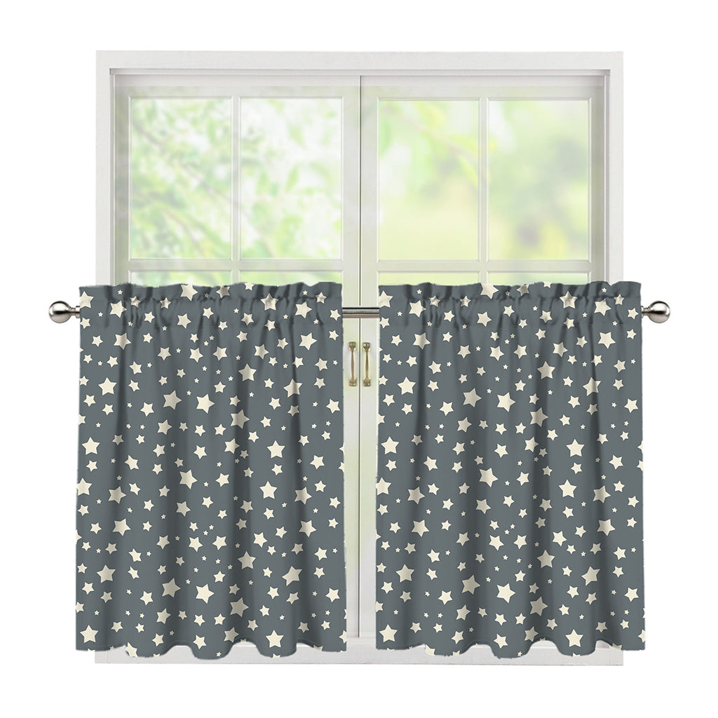 Cute Star Pattern Print Tier Curtains