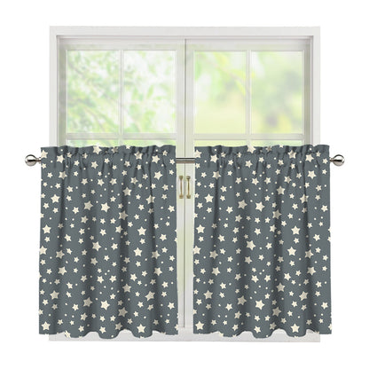 Cute Star Pattern Print Tier Curtains