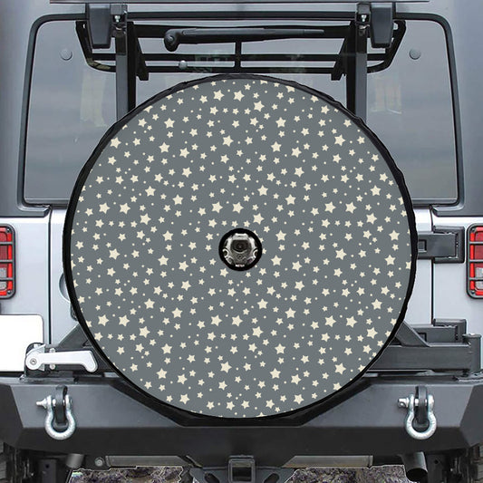 Cute Star Pattern Print Tire Cover With Camera Hole