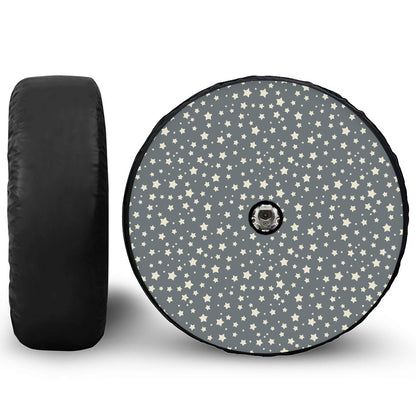 Cute Star Pattern Print Tire Cover With Camera Hole