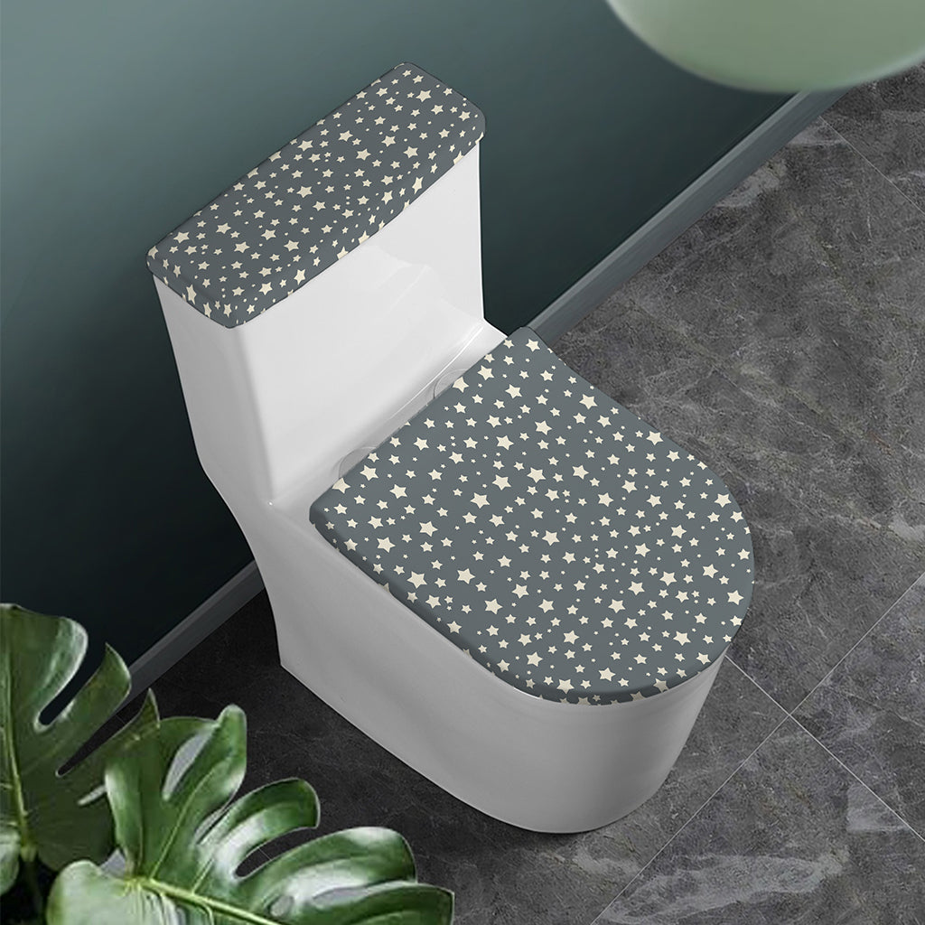 Cute Star Pattern Print Toilet Lid And Tank Cover Set