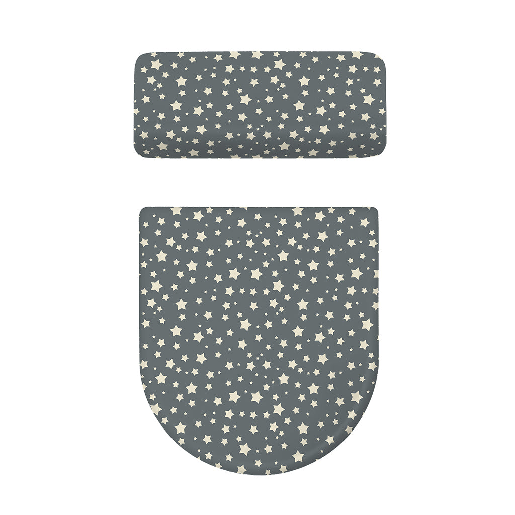 Cute Star Pattern Print Toilet Lid And Tank Cover Set