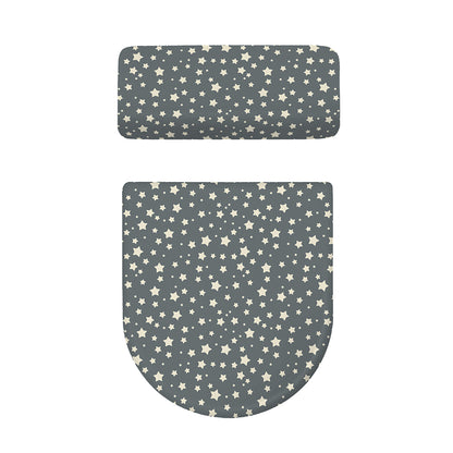 Cute Star Pattern Print Toilet Lid And Tank Cover Set