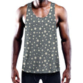 Cute Star Pattern Print Men's Workout Tank Top