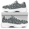 Cute Star Pattern Print White Chunky Shoes