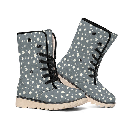 Cute Star Pattern Print Winter Boots