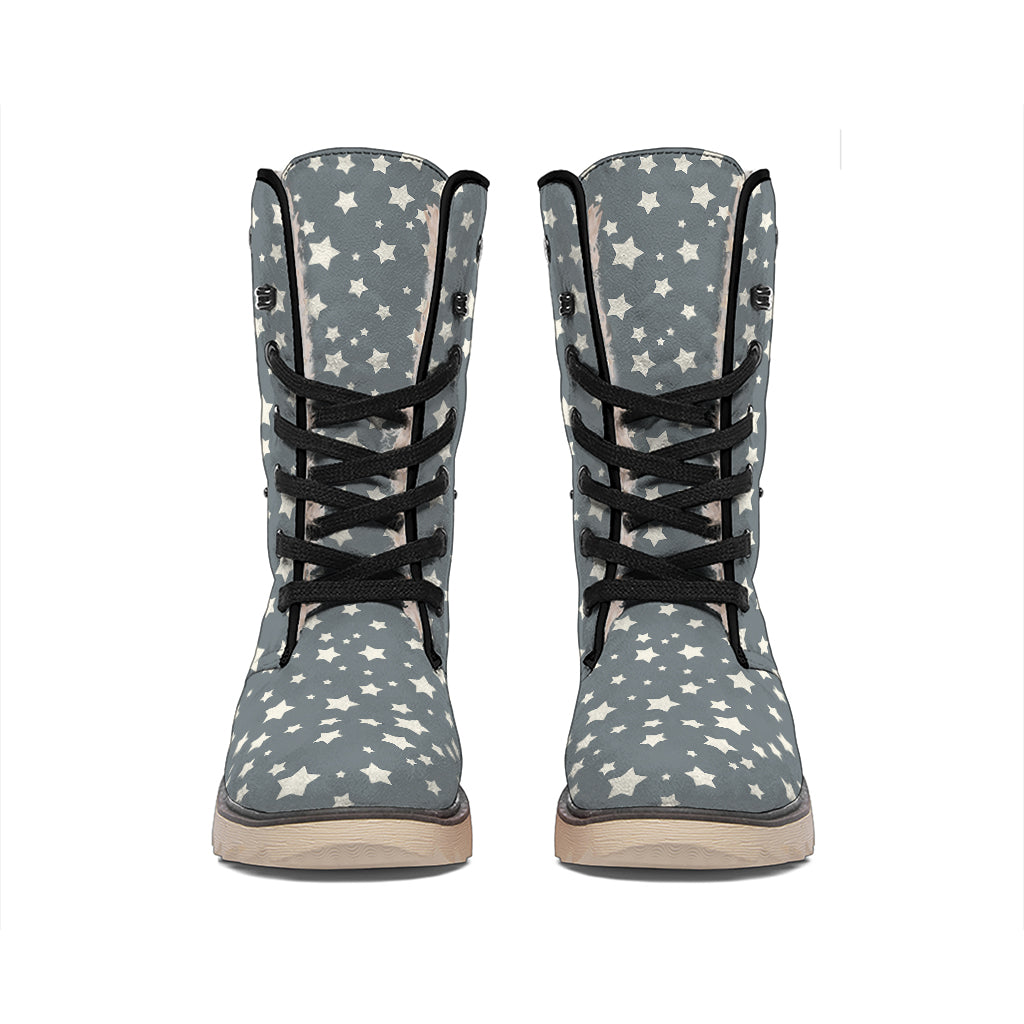 Cute Star Pattern Print Winter Boots