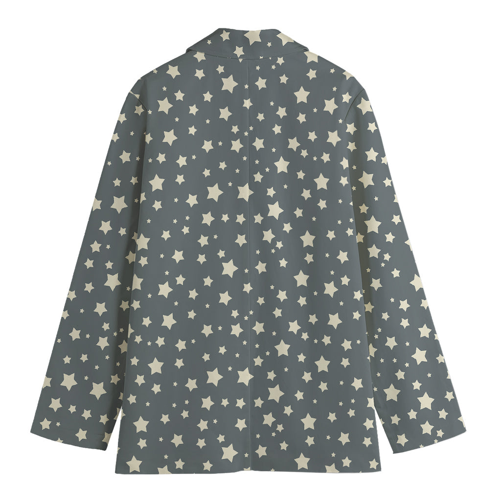 Cute Star Pattern Print Women's Cotton Blazer
