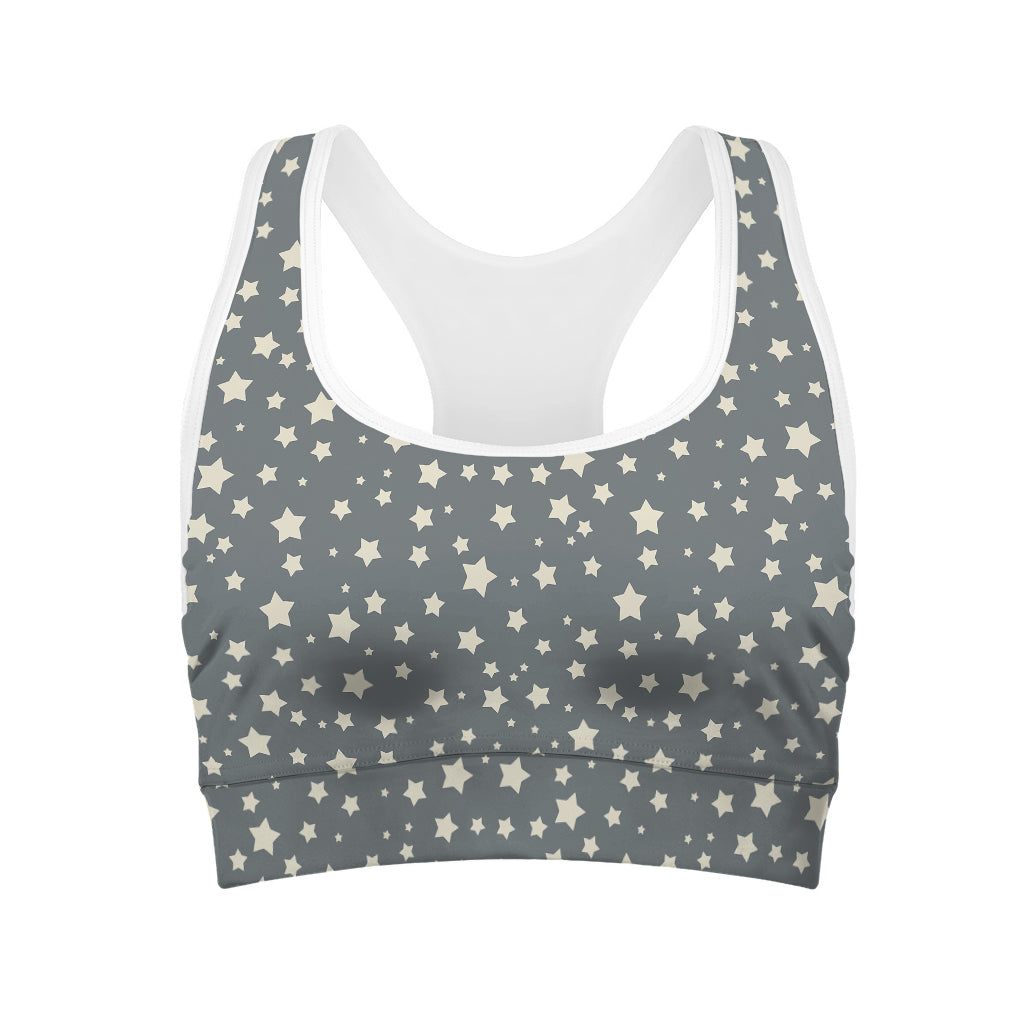 Cute Star Pattern Print Women's Sports Bra