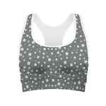 Cute Star Pattern Print Women's Sports Bra