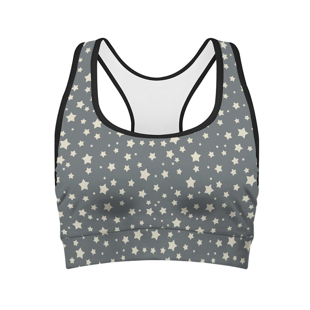 Cute Star Pattern Print Women's Sports Bra