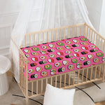Cute Sushi And Rolls Pattern Print Baby Crib Sheet