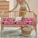 Cute Sushi And Rolls Pattern Print Baby Crib Sheet