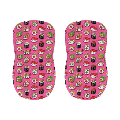 Cute Sushi And Rolls Pattern Print Bar Stool Covers
