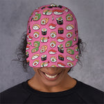 Cute Sushi And Rolls Pattern Print Baseball Cap