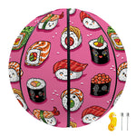 Cute Sushi And Rolls Pattern Print Basketball