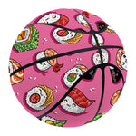 Cute Sushi And Rolls Pattern Print Basketball