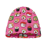 Cute Sushi And Rolls Pattern Print Beanie