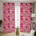 Cute Sushi And Rolls Pattern Print Dimout Pencil Pleat Curtains