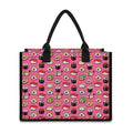 Cute Sushi And Rolls Pattern Print Canvas Tote Bag