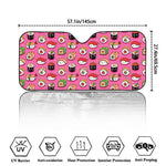 Cute Sushi And Rolls Pattern Print Car Windshield Sun Shade