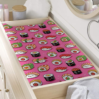 Cute Sushi And Rolls Pattern Print Changing Pad Cover