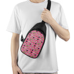 Cute Sushi And Rolls Pattern Print Chest Bag