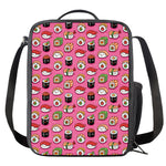 Cute Sushi And Rolls Pattern Print Crossbody Lunch Bag