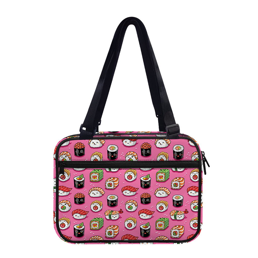 Cute Sushi And Rolls Pattern Print Double Strap Bible Bag