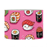 Cute Sushi And Rolls Pattern Print Drum Lamp Shade