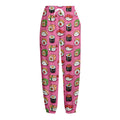 Cute Sushi And Rolls Pattern Print Fleece Lined Knit Pants
