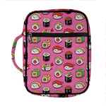 Cute Sushi And Rolls Pattern Print Front Pocket Bible Bag