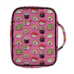 Cute Sushi And Rolls Pattern Print Front Pocket Bible Bag