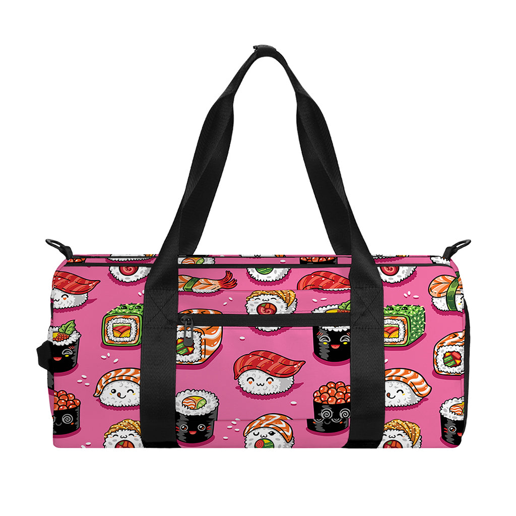 Cute Sushi And Rolls Pattern Print Gym Bag