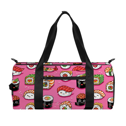 Cute Sushi And Rolls Pattern Print Gym Bag