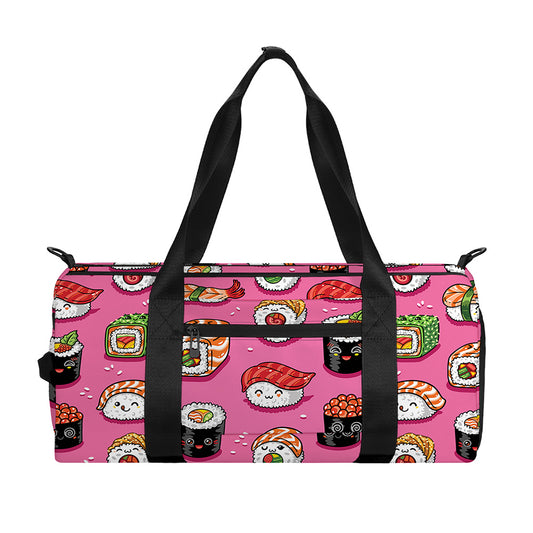 Cute Sushi And Rolls Pattern Print Gym Bag