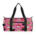 Cute Sushi And Rolls Pattern Print Gym Bag