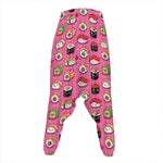 Cute Sushi And Rolls Pattern Print Hammer Pants