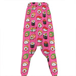 Cute Sushi And Rolls Pattern Print Hammer Pants